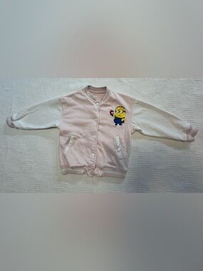 ME Makeover Essentials Pink and White Minion Bomber Jacket